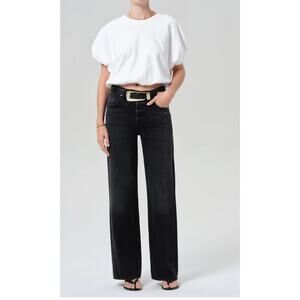 Citizens of Humanity Annina Wide Leg Trouser Jeans Black Jeans